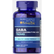 Гамма-аминомасляная кислота Puritan's Pride - GABA 750 мг (90 капсул)