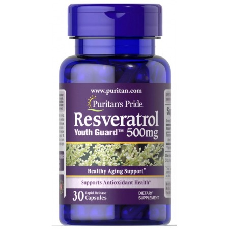 Антиоксидант Puritan's Pride – Resveratrol 500 мг (30 капсул)