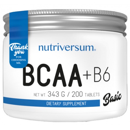 Амінокислоти Nutriversum - BCAA + B6 Basic (200 пігулок)