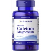 Комплекс минералов Puritan's Pride - Chelated Calcium Magnesium (100 капсул)