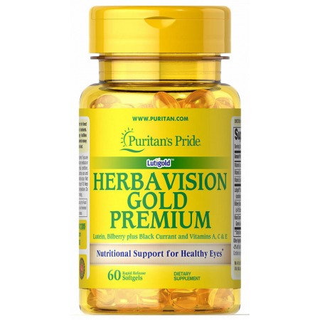 Комплекс для глаз Puritan's Pride - Herbavision Gold Premium (60 капсул)