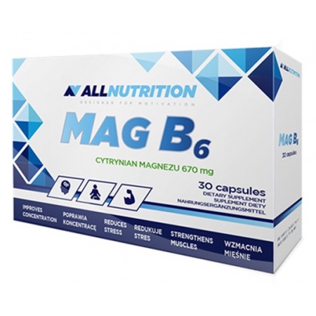 Магнію цитрат AllNutrition - Mag B6 670 мг (30 капсул)