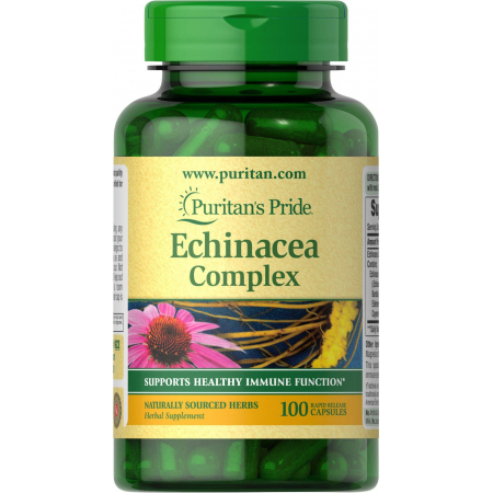 Ехінацея Puritan's Pride - Echinacea Complex 450 мг (100 капсул)
