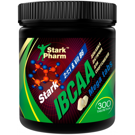 Амінокислоти BCAA Stark IBCAA 2-1-1 Mega tabs - Stark Pharm (300 таблеток)