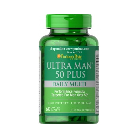 Вітаміни для чоловіків Puritan's Pride - Ultra Man 50 Plus Daily Multi (60 капсул)