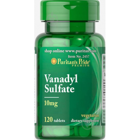 Регуляція цукру в крові Puritan's Pride – Vanadyl Sulfate 10 мг (120 таблеток)