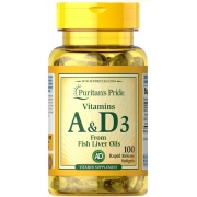 Puritan's Pride - Vitamins A & D3 5000/400 IU (100 capsules)
