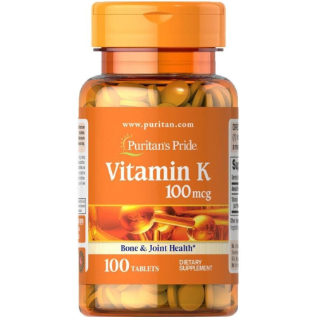 Vitamins Puritan's Pride - Vitamin K 100 mcg (100 tablets)