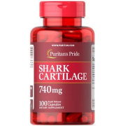 Для суглобів та зв'язок Puritan's Pride - Shark Cartilage 740 мг (100 капсул)