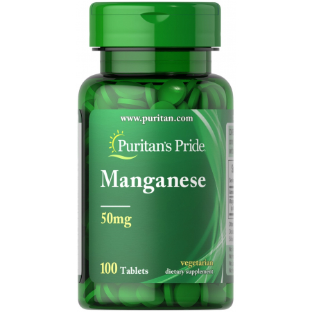 Марганець Puritan's Pride - Manganese 50 мг (100 таблеток)