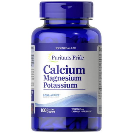 Мінеральний комплекс Puritan's Pride - Calcium Magnesium Potassium (100 таблеток)
