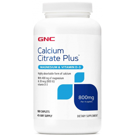 Calcium Citrate GNC - Calcium Citrate Plus (180 capsules)