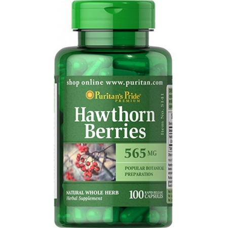 Для серця та нервової системи Puritan's Pride - Hawthorn Berries 565 мг (100 капсул)
