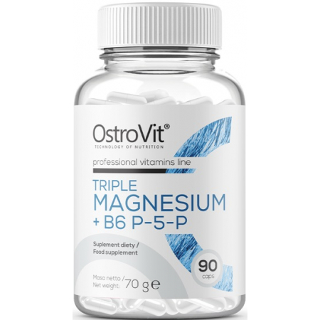 Magnesium OstroVit - Triple Magnesium + B6 P-5-P (90 capsules)