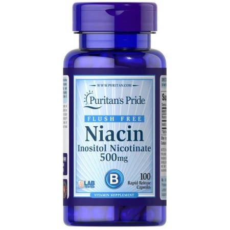 Puritan's Pride Metabolism Support - Niacin 500mg (100 Capsules)