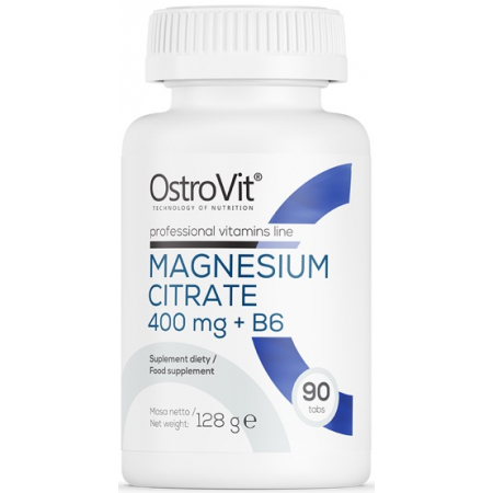Магнію цитрат OstroVit - Magnesium Citrate 400 мг + B6 (90 таблеток)