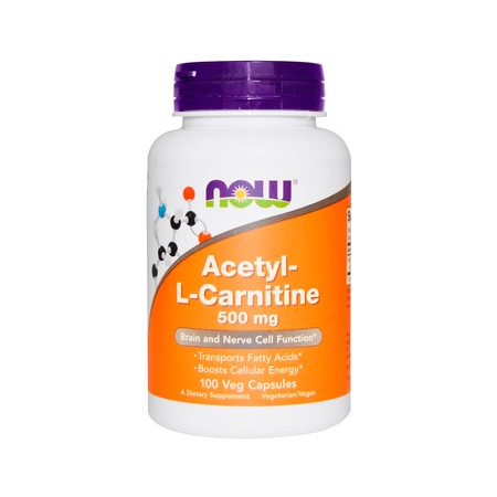 Now Foods Carnitine - Acetyl L-Carnitine 500 mg (100 capsules)