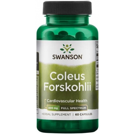 Здоровье сердечно-сосудистой системы Swanson - Full Spectrum Coleus Forskohlii 400 мг (60 капсул)