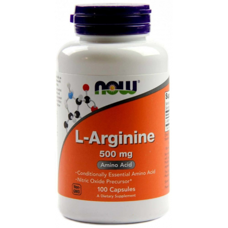 Arginine Now Foods - L-Arginine 500 mg (100 capsules)