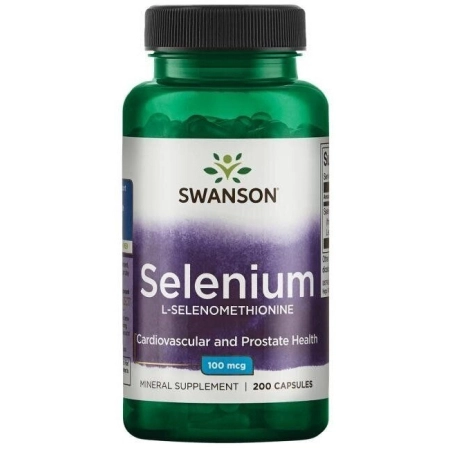 Здоровье сердца, мозга и иммунитета Swanson - Selenium 100 мг (200 капсул)