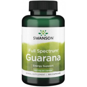 Снятие чувства усталости Swanson - Full Spectrum Guarana 500 мг (100 капсул)
