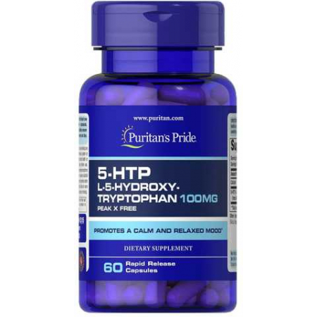 Релаксант Puritan's Pride - 5-HTP L-5-Hydroxy-Tryptophan 50 мг (60 капсул)