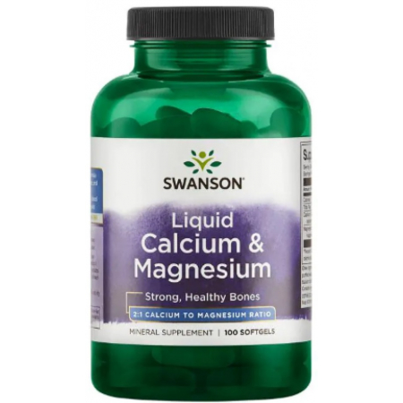 Swanson Calcium & Magnesium - Liquid Calcium & Magnesium (100 capsules)