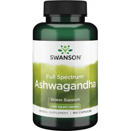 Адаптоген Swanson - Full Spectrum Ashwagandha 450 мг (100 капсул)