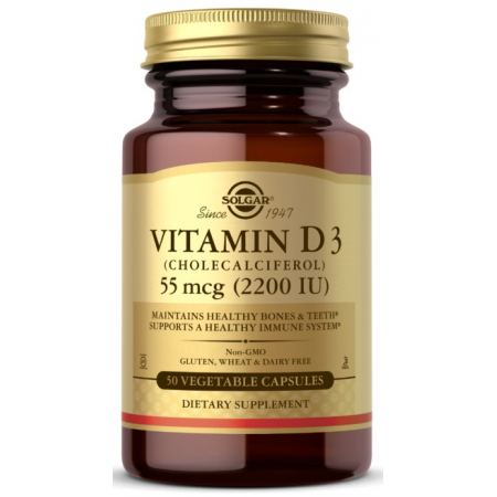 Vitamins Solgar - Vitamin D3 55 mcg (2200 IU) (50 capsules)