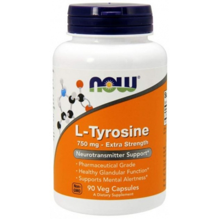 Тирозин Now Foods - L-Tyrosine 750 мг (90 капсул)