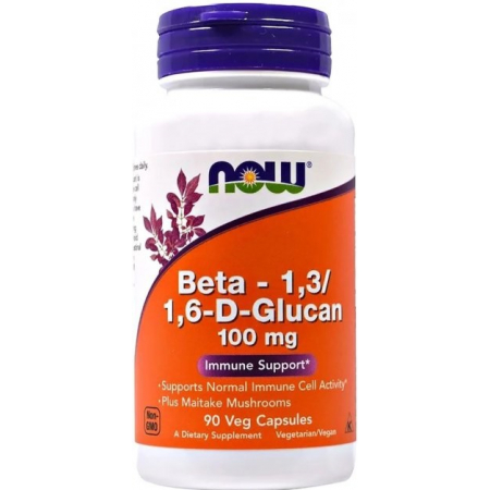 Бета-глюкан Now Foods - Beta 1.3/1.6-D-Glucan 100 мг (90 капсул)
