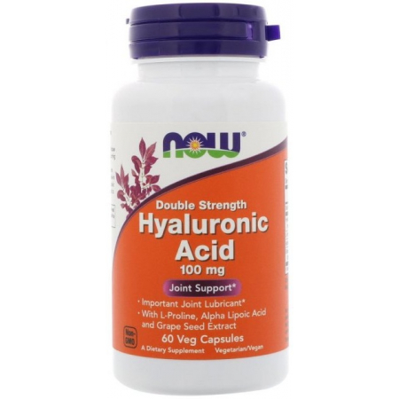 Гіалуронова кислота Now Foods - Hyaluronic Acid 100 мг (60 капсул)