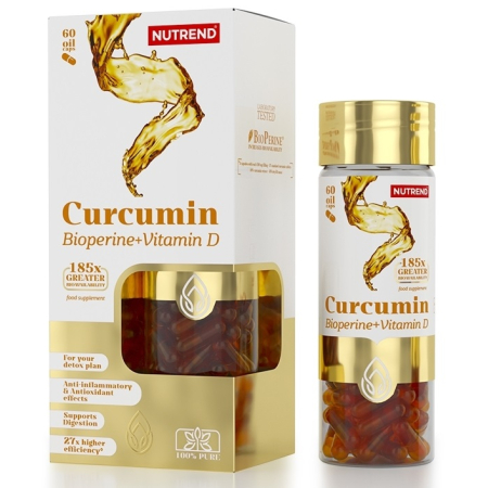 Витамины и минералы Nutrend - Curcumin+Bioperine+Vit D (60 капсул)