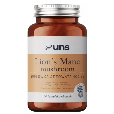 Їжачок гребінчастий UNS - Lion's Mane Mushroom 400 мг (60 капсул)