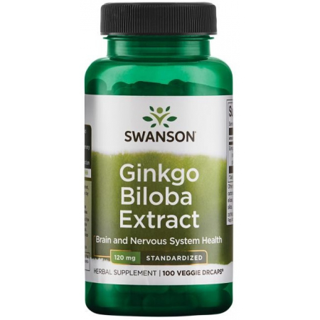Екстракт гінкго білоба Swanson - Ginkgo Biloba Extract 120 мг (100 капсул)