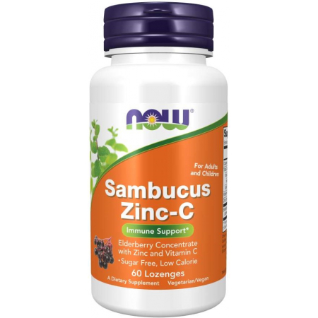 Вітаміни Now Foods - Sambucus Zinc-C (60 льодяників)