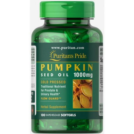 Олія насіння гарбуза Puritan's Pride - Pumpkin Seed Oil 1000 мг (100 капсул)