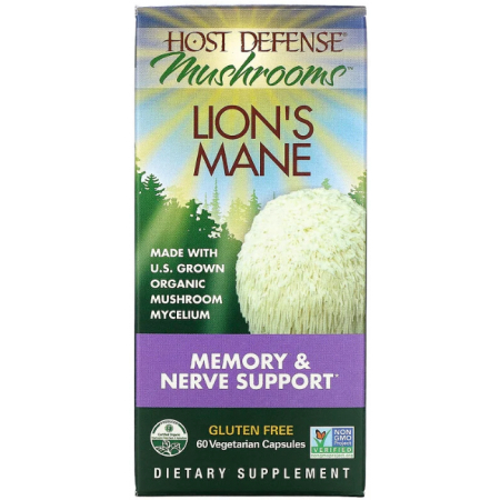 Підтримка пам'яті та нервової системи Host Defense - Mushroom Lion's Mane (60 капсул)