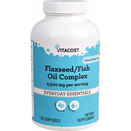 Омега Vitacost - Flaxseed/ Fish Oil Complex 2500 мг (120 капсул)