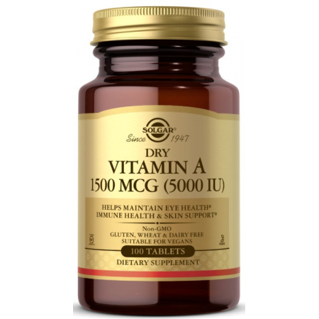 Vitamin Solgar - Vitamin A 1500 mcg (5000 IU) (100 tablets)