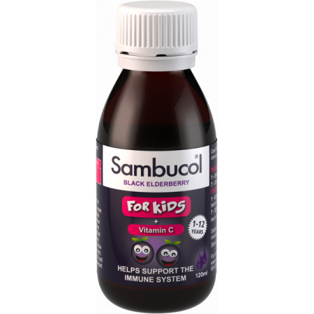 Sambucol Immune Support - Syrup for Kids + Vitamin C (120 ml)