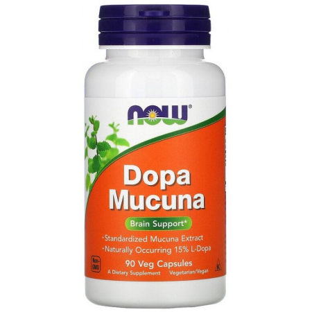 Мукуна пекуча Now Foods - Dopa Mucuna (90 капсул)