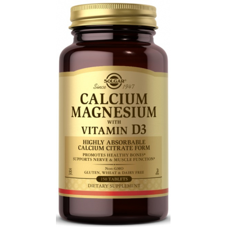 Solgar Vitamin Complex - Calcium, Magnesium + Vit D3 (150 Tablets)