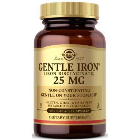 Залізо Solgar - Gentle Iron 25 мг (90 капсул)