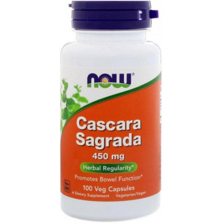 Улучшение работы кишечника Now Foods - Cascara Sagrada 450 мг (100 капсул)