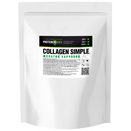 Collagen Proteininkiev - Collagen Simple (food gelatin) (300 g), pure / unflavored (pure)