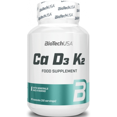 Вітамінно-мінеральний комплекс BioTech - Ca D3 K2 (90 капсул)