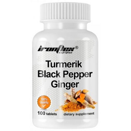 Комплексна підтримка організму IronFlex - Turmeric & Black Pepper & Ginger (100 таблеток)