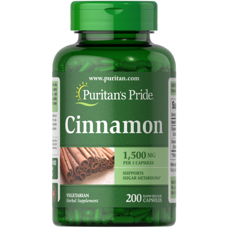 Cinnamon Puritan`s Pride - Cinnamon 500 mg (200 capsules)