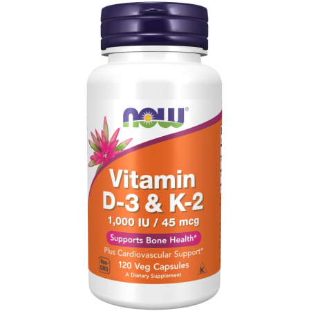 Вітаміни Now Foods - Vitamin D-3 & K-2 45 мг (120 капсул)